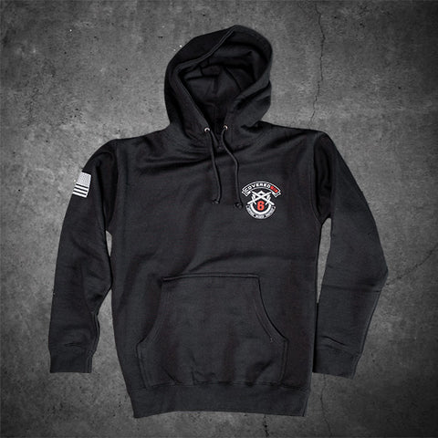 Black Covered 6 "Protector" Hoodie - White Logo